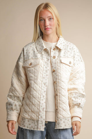 Tara Floral Shacket-Jackets-VERY J-Summit Lane Boutique, Women's Apparel and Gifts located in Grand Rapids, MI
