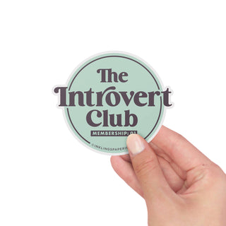 Vinyl Sticker - Introvert Club-Stickers-Inklings Paperie-Summit Lane Boutique, Women's Apparel and Gifts located in Grand Rapids, MI
