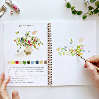 Bouquets watercolor workbook-Stationary-emily lex studio-Summit Lane Boutique, Women's Apparel and Gifts located in Grand Rapids, MI