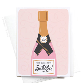This Calls For Bubbly Greeting Card-Greeting Cards-Onderkast Studio-Summit Lane Boutique, Women's Apparel and Gifts located in Grand Rapids, MI