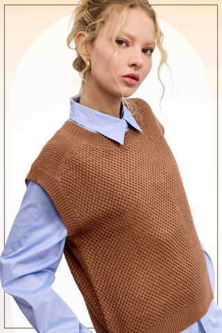Maryann Sweater Vest-Vest-La Miel-Summit Lane Boutique, Women's Apparel and Gifts located in Grand Rapids, MI