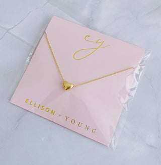 Love Bean Heart Necklace-Necklaces-Ellison+Young-Summit Lane Boutique, Women's Apparel and Gifts located in Grand Rapids, MI