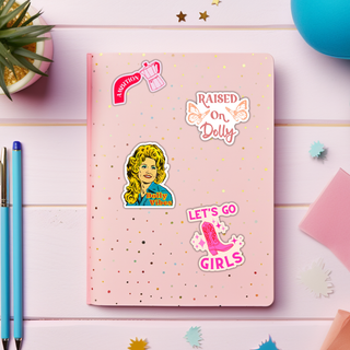 Let's Go Girls Pink Boot Sticker-Stickers-inviting affairs paperie-Summit Lane Boutique, Women's Apparel and Gifts located in Grand Rapids, MI