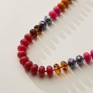 Mixed Bead Short Necklace with Adjustable Length-Necklaces-Frem-Summit Lane Boutique, Women's Apparel and Gifts located in Grand Rapids, MI