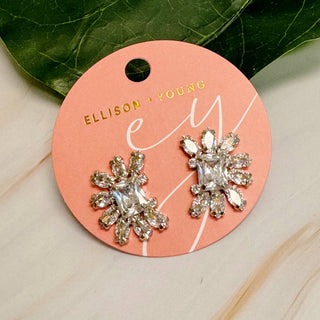 Shine Crusted Jewel Stud Earrings-Earrings-Ellison+Young-Summit Lane Boutique, Women's Apparel and Gifts located in Grand Rapids, MI