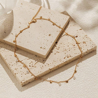 18K STAINLESS STEEL TARNISH FREE DISC NECKLACE-Necklaces-JOSSLYN by wall to wall-Summit Lane Boutique, Women's Apparel and Gifts located in Grand Rapids, MI