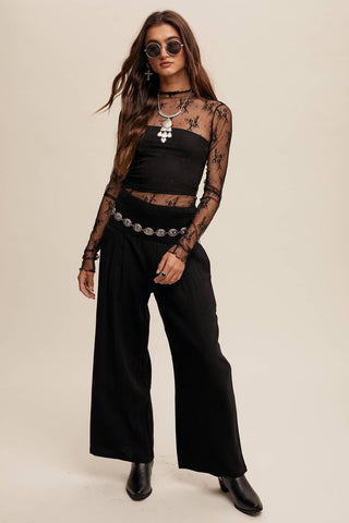 Sheer Lace Long-Sleeve Top-Long Sleeves-Listicle-Summit Lane Boutique, Women's Apparel and Gifts located in Grand Rapids, MI