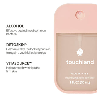 Rosewater Glow Mist Revitalizing Hand Sanitizer-Bath & Body-Touchland-Summit Lane Boutique, Women's Apparel and Gifts located in Grand Rapids, MI