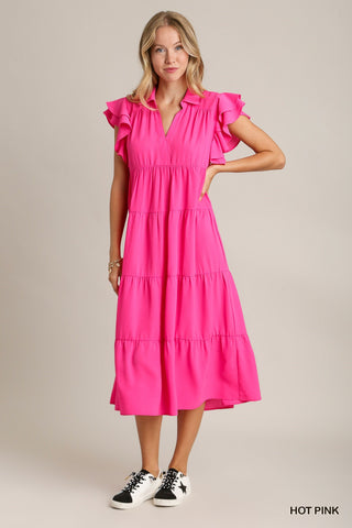 Katie Tiered Dress-Dresses-umgee-Summit Lane Boutique, Women's Apparel and Gifts located in Grand Rapids, MI