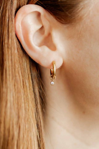 Celine Huggie Charm Earrings-Earrings-Linny Co-Summit Lane Boutique, Women's Apparel and Gifts located in Grand Rapids, MI