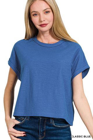 Dora Boxy Tee-Short Sleeves-Zenana-Summit Lane Boutique, Women's Apparel and Gifts located in Grand Rapids, MI
