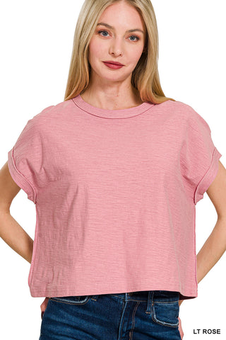 Dora Boxy Tee-Short Sleeves-Zenana-Summit Lane Boutique, Women's Apparel and Gifts located in Grand Rapids, MI