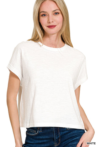 Dora Boxy Tee-Short Sleeves-Zenana-Summit Lane Boutique, Women's Apparel and Gifts located in Grand Rapids, MI