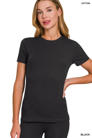Basic Tee-Short Sleeves-Zenana-Summit Lane Boutique, Women's Apparel and Gifts located in Grand Rapids, MI
