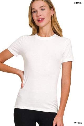 Basic Tee-Short Sleeves-Zenana-Summit Lane Boutique, Women's Apparel and Gifts located in Grand Rapids, MI
