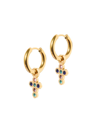 Esther Huggie Charm Earrings-Earrings-Linny Co-Summit Lane Boutique, Women's Apparel and Gifts located in Grand Rapids, MI