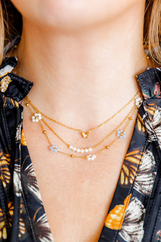 Delta Pearl Necklace-Necklaces-Linny Co-Summit Lane Boutique, Women's Apparel and Gifts located in Grand Rapids, MI