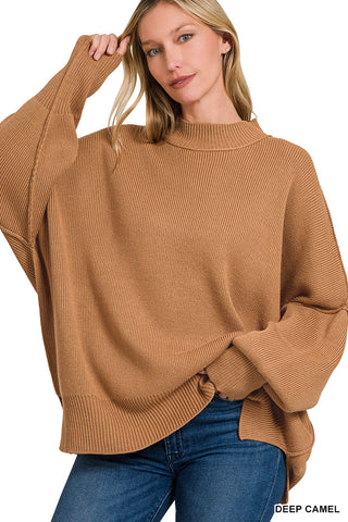 Julie Oversized Sweater-Sweaters-Zenana-Summit Lane Boutique, Women's Apparel and Gifts located in Grand Rapids, MI