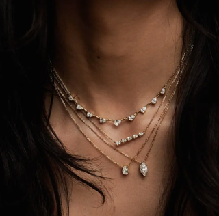 Solitaire Collection- Steel 14K gold Necklace-layering -Necklaces-HoopLa Style-Summit Lane Boutique, Women's Apparel and Gifts located in Grand Rapids, MI