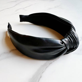 Leather Better Knotted Headband-Hair Accessories-Ellison+Young-Summit Lane Boutique, Women's Apparel and Gifts located in Grand Rapids, MI