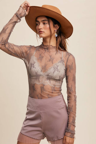 Sheer Lace Long-Sleeve Top-Long Sleeves-Listicle-Summit Lane Boutique, Women's Apparel and Gifts located in Grand Rapids, MI