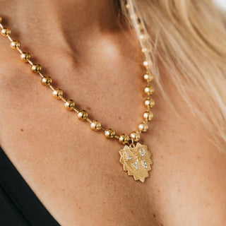 Sunburst Heart Love Pendant Necklace - WATERPROOF-Necklaces-Pretty Simple-Summit Lane Boutique, Women's Apparel and Gifts located in Grand Rapids, MI