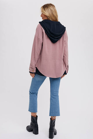 Lindsey Fleece Hoodie Shacket-Jackets-Bluivy-Summit Lane Boutique, Women's Apparel and Gifts located in Grand Rapids, MI