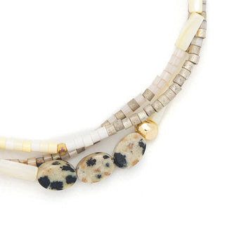 Mixed Media Bracelet - Joy/Dalmatian Jasper/Gold-Bracelets-Scout Curated Wears-Summit Lane Boutique, Women's Apparel and Gifts located in Grand Rapids, MI