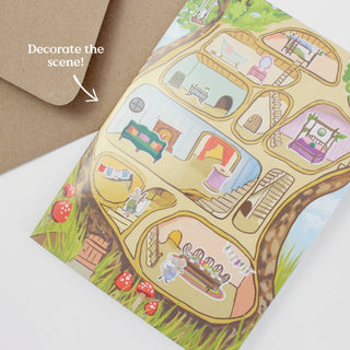 Sticker Scene Card - Mouse House-Cards-Inklings Paperie-Summit Lane Boutique, Women's Apparel and Gifts located in Grand Rapids, MI