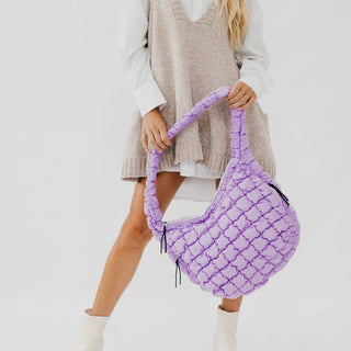 Carmen Quilted Hobo Tote Bag-Handbags-Pretty Simple-Summit Lane Boutique, Women's Apparel and Gifts located in Grand Rapids, MI