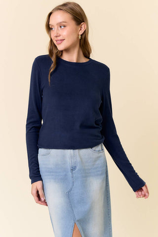 Cleo Soft Knit Long Sleeve-Long Sleeves-Doe and Rae-Summit Lane Boutique, Women's Apparel and Gifts located in Grand Rapids, MI