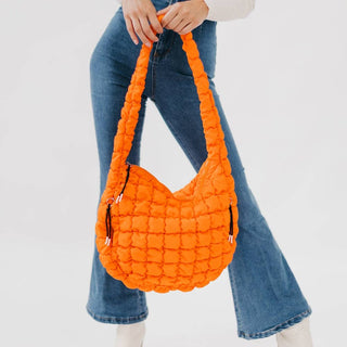 Carmen Quilted Hobo Tote Bag-Handbags-Pretty Simple-Summit Lane Boutique, Women's Apparel and Gifts located in Grand Rapids, MI
