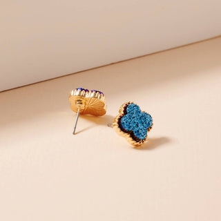 Lilla Haven Flower Druzy Stone Stud Earrings-Earrings-Frem-Summit Lane Boutique, Women's Apparel and Gifts located in Grand Rapids, MI