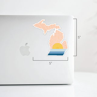 Modern Michigan Sunset Sticker-Stickers-Stuck on Michigan-Summit Lane Boutique, Women's Apparel and Gifts located in Grand Rapids, MI
