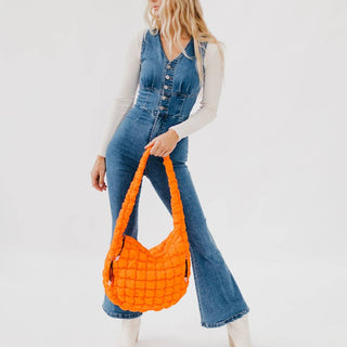 Carmen Quilted Hobo Tote Bag-Handbags-Pretty Simple-Summit Lane Boutique, Women's Apparel and Gifts located in Grand Rapids, MI