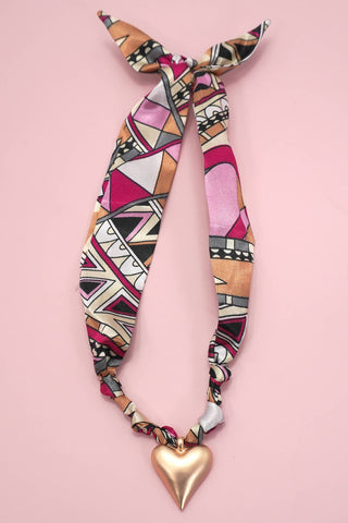 HANDMADE SCARF CHARM NECKLACE-Necklaces-JOSSLYN by wall to wall-Summit Lane Boutique, Women's Apparel and Gifts located in Grand Rapids, MI