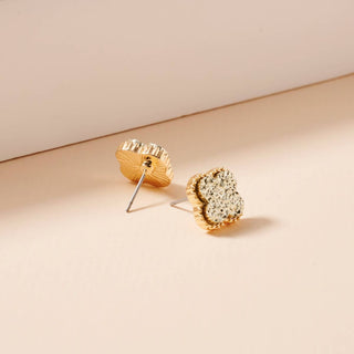 Lilla Haven Flower Druzy Stone Stud Earrings-Earrings-Frem-Summit Lane Boutique, Women's Apparel and Gifts located in Grand Rapids, MI