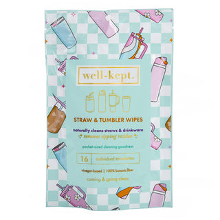 Straw + Tumbler Wipes– 16 Count-Tech Accessories-Well-Kept, Screen Wipes-Summit Lane Boutique, Women's Apparel and Gifts located in Grand Rapids, MI