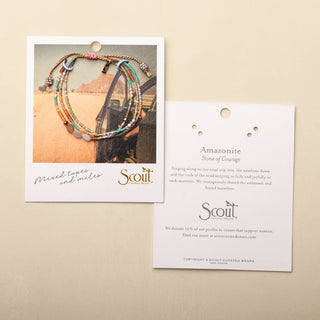 Mixed Media Bracelet - Harmony/Blue Howlite/Gold-Bracelets-Scout Curated Wears-Summit Lane Boutique, Women's Apparel and Gifts located in Grand Rapids, MI