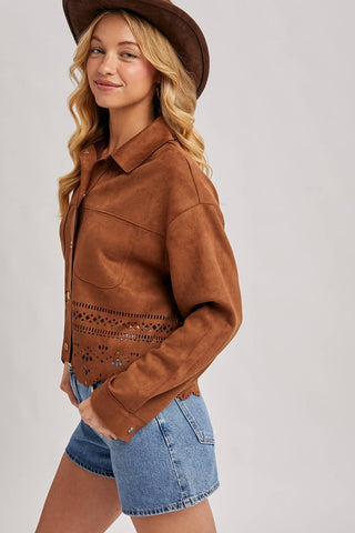 Danielle Faux Suede Jacket-Jackets-Bluivy-Summit Lane Boutique, Women's Apparel and Gifts located in Grand Rapids, MI