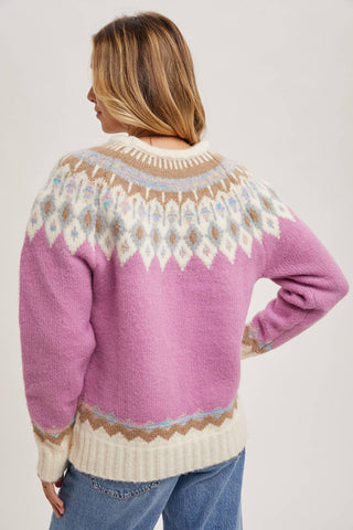FAIR ISLE KNIT SWEATER PULLOVER-Sweaters-Bluivy-Summit Lane Boutique, Women's Apparel and Gifts located in Grand Rapids, MI