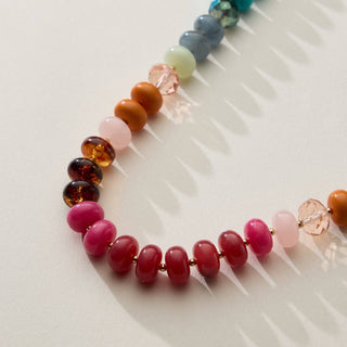 Mixed Bead Short Necklace with Adjustable Length-Necklaces-Frem-Summit Lane Boutique, Women's Apparel and Gifts located in Grand Rapids, MI