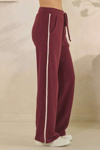 Contrast Stripe Pants-Lounge Pants-Tres Bien, Inc-Summit Lane Boutique, Women's Apparel and Gifts located in Grand Rapids, MI