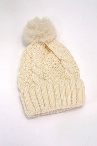 Pom Pom Beanie Hat-Hats-JOSSLYN by Wall to Wall-Summit Lane Boutique, Women's Apparel and Gifts located in Grand Rapids, MI