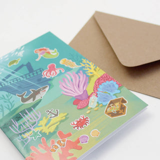 Sticker Scene Card - Under the Sea-Cards-Inklings Paperie-Summit Lane Boutique, Women's Apparel and Gifts located in Grand Rapids, MI