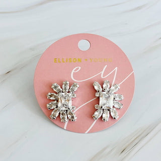 Shine Crusted Jewel Stud Earrings-Earrings-Ellison+Young-Summit Lane Boutique, Women's Apparel and Gifts located in Grand Rapids, MI