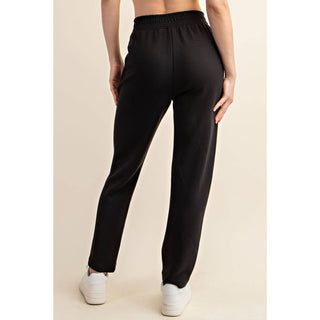MODAL POLY SPAN SCUBA PINTUCK PANT-Lounge Pants-Rae Mode-Summit Lane Boutique, Women's Apparel and Gifts located in Grand Rapids, MI