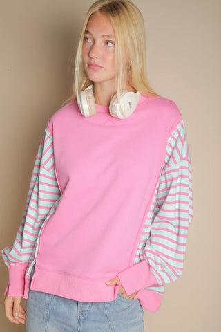 Sabrina Oversized Top-Long Sleeves-VERY J-Summit Lane Boutique, Women's Apparel and Gifts located in Grand Rapids, MI
