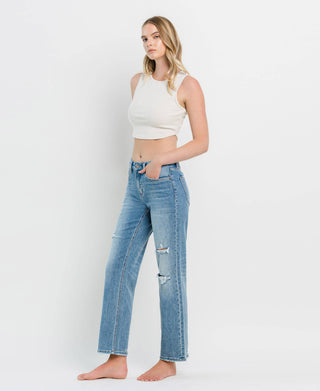 Kendall Distressed Dad Jeans-Jeans-VERVET by FLYING MONKEY-Summit Lane Boutique, Women's Apparel and Gifts located in Grand Rapids, MI