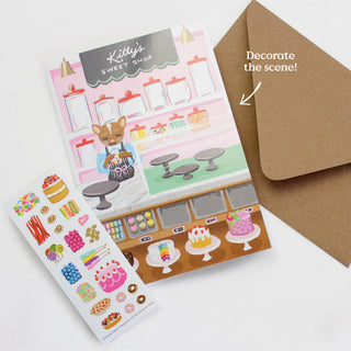 Sticker Scene Card - Sweet Shop-Cards-Inklings Paperie-Summit Lane Boutique, Women's Apparel and Gifts located in Grand Rapids, MI